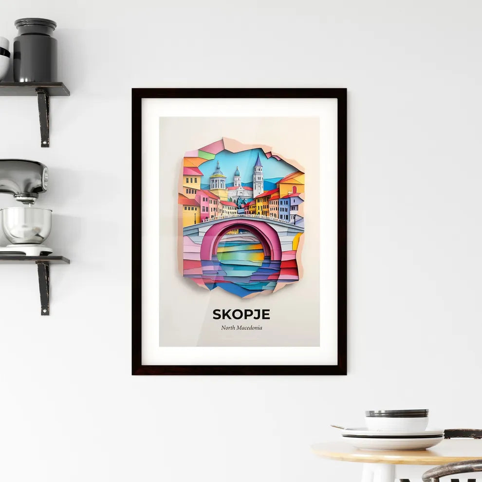 Vivid Skopje, North Macedonia, Framed Wall Art