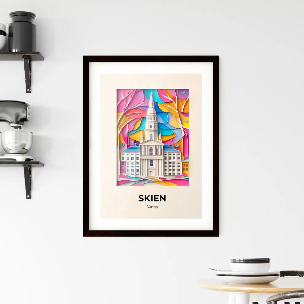 Vivid Skien, Norway, Framed Wall Art