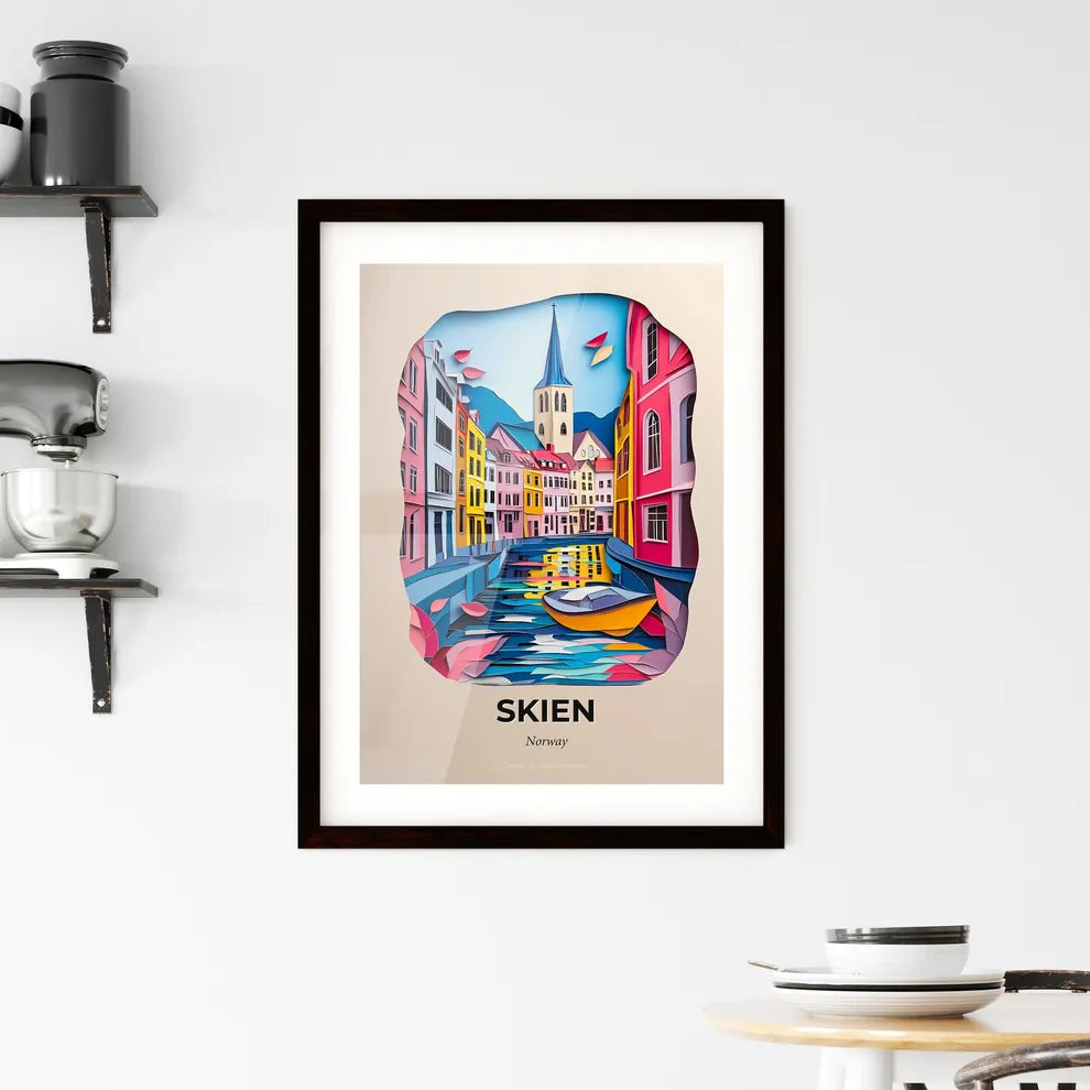 Vivid Skien, Norway, Framed Wall Art