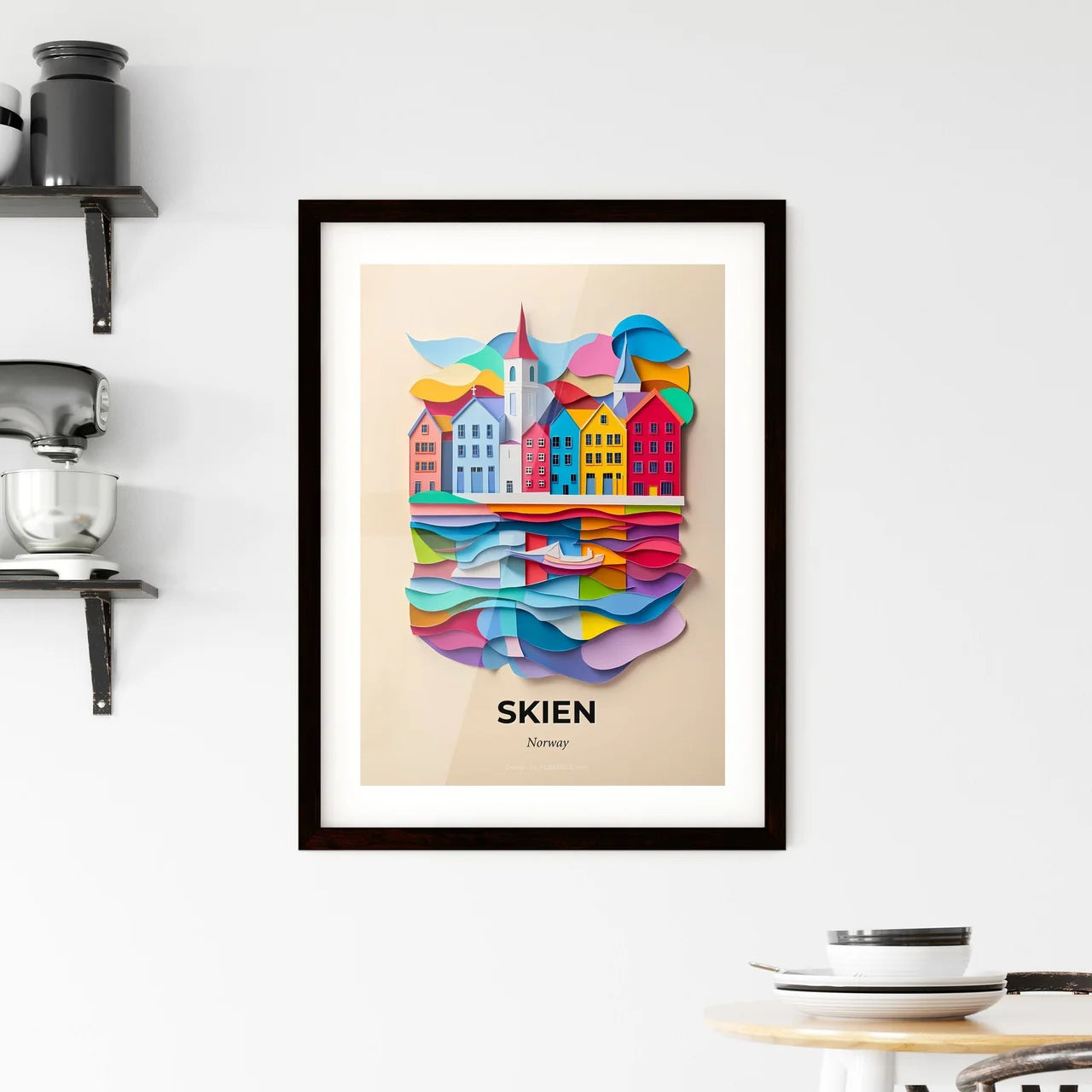 Vivid Skien, Norway, Framed Wall Art