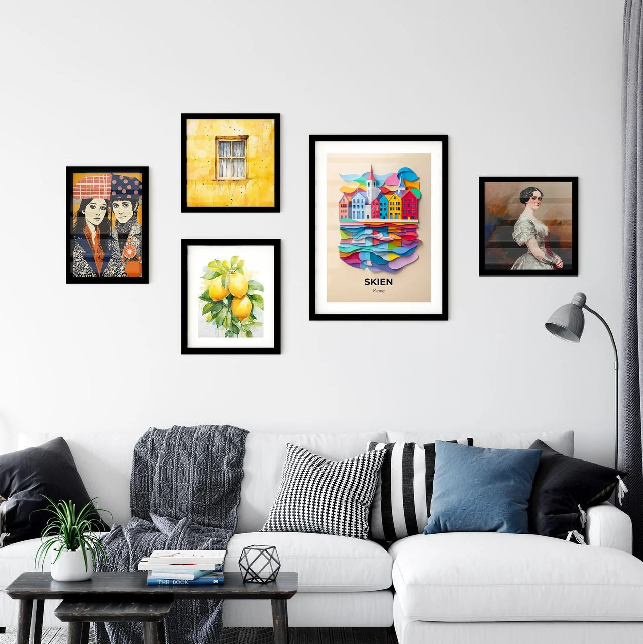 Vivid Skien, Norway, Premium Framed Prints