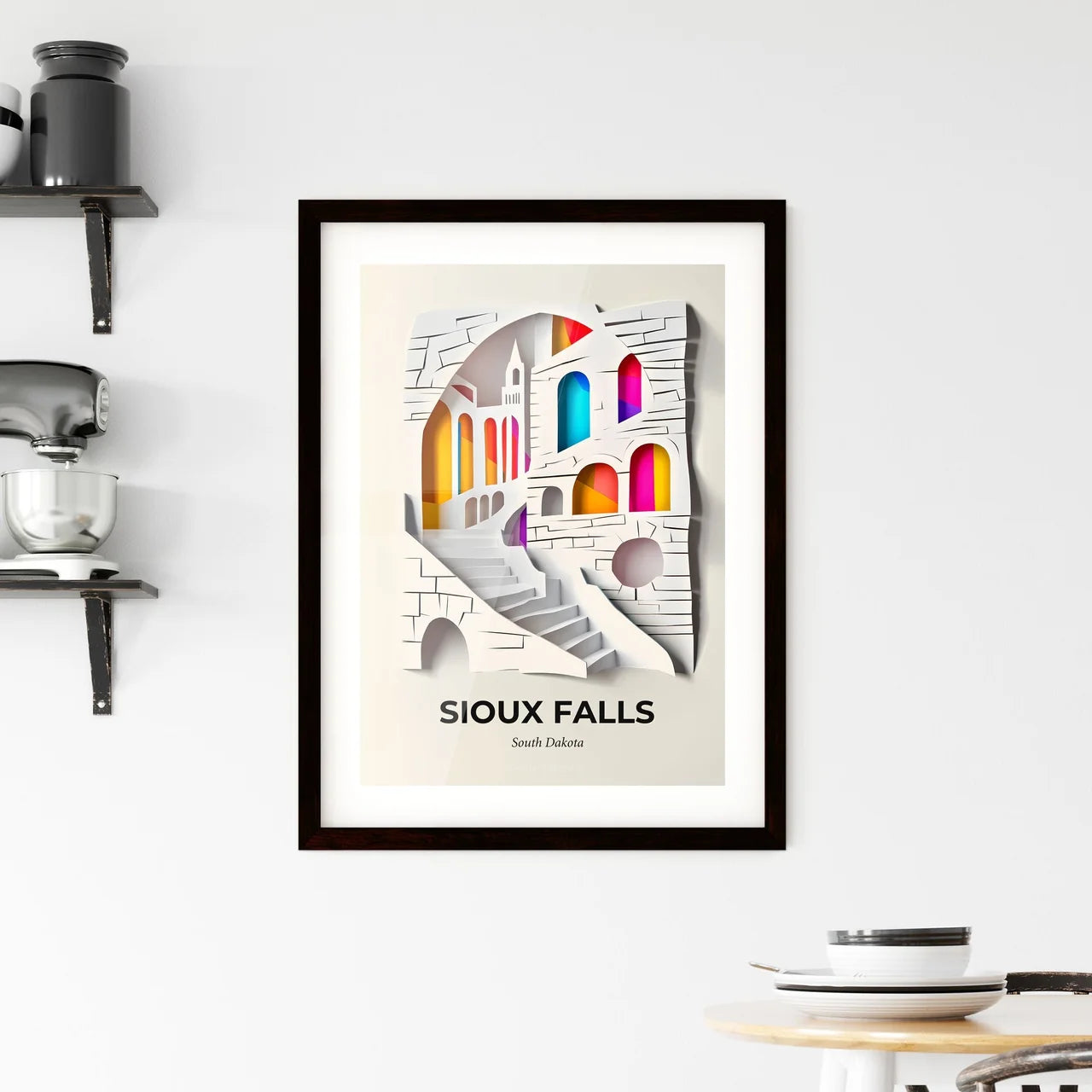 Vivid Sioux Falls, South Dakota, Framed Wall Art