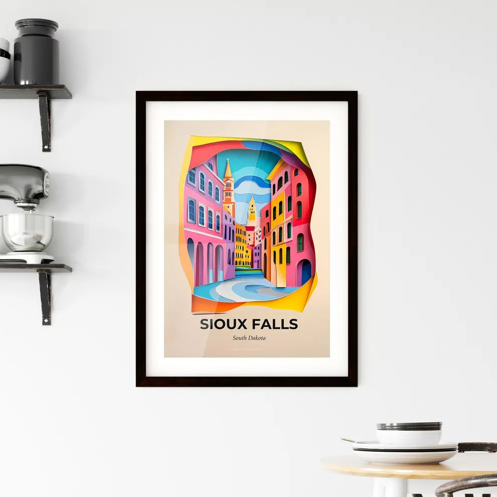 Vivid Sioux Falls, South Dakota, Framed Wall Art