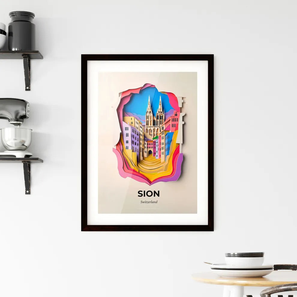 Vivid Sion, Switzerland, Framed Wall Art