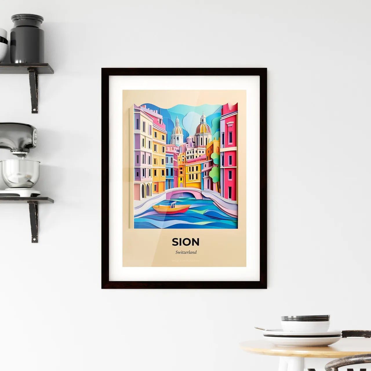 Vivid Sion, Switzerland, Framed Wall Art