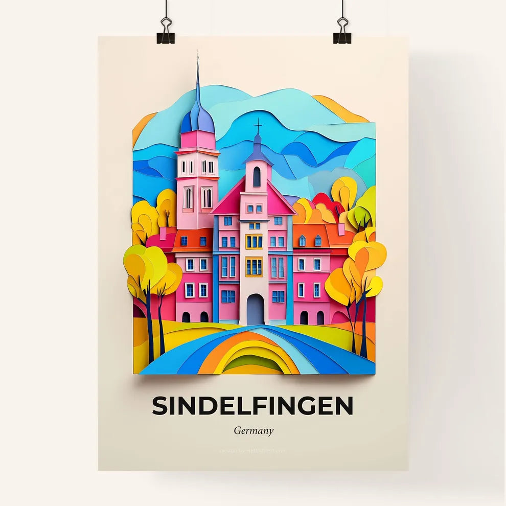 Vivid Sindelfingen, Germany, Colorful Poster