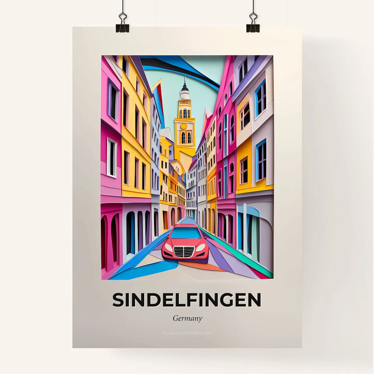 Vivid Sindelfingen, Germany, Colorful Poster
