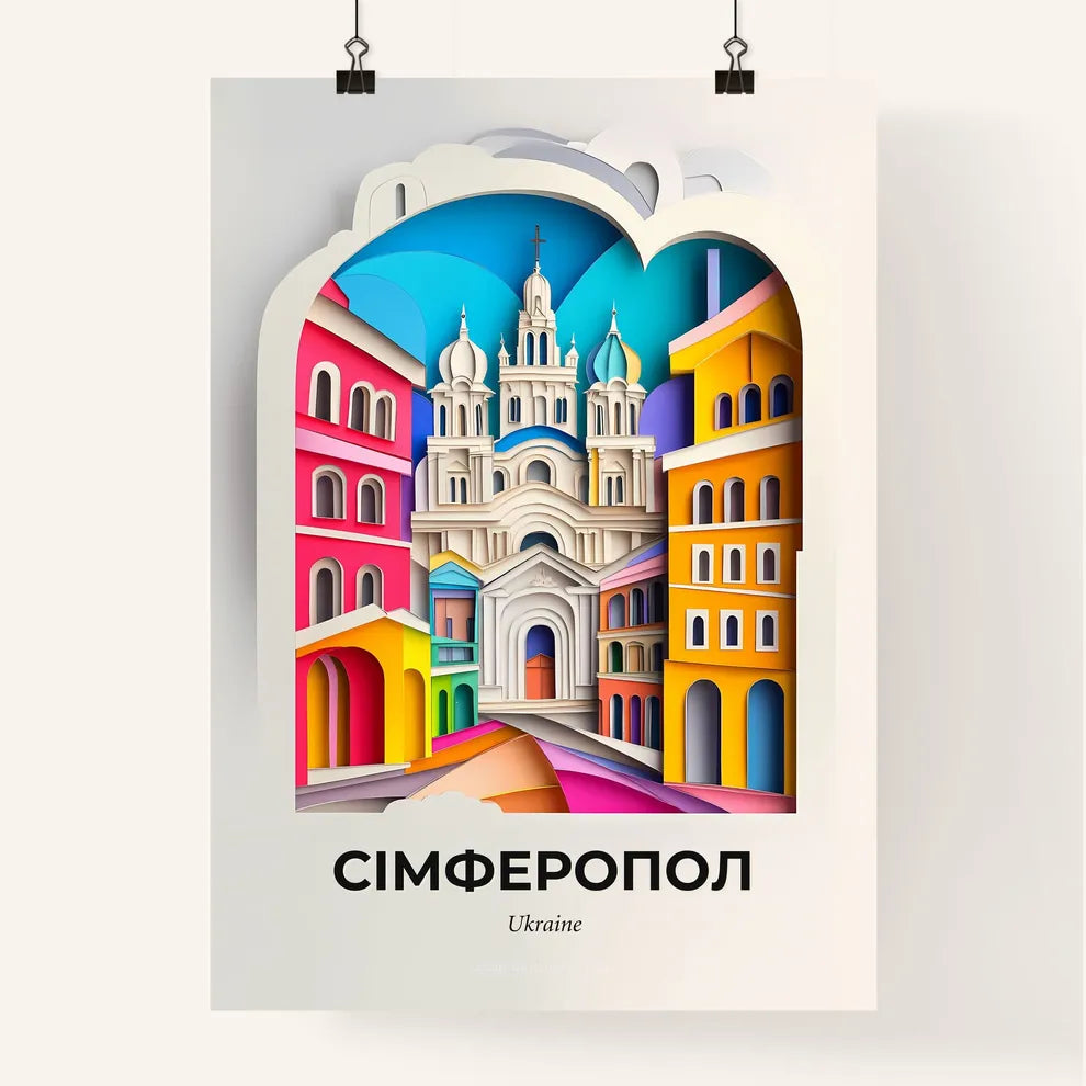 Vivid Simferopol, Ukraine, Colorful Poster