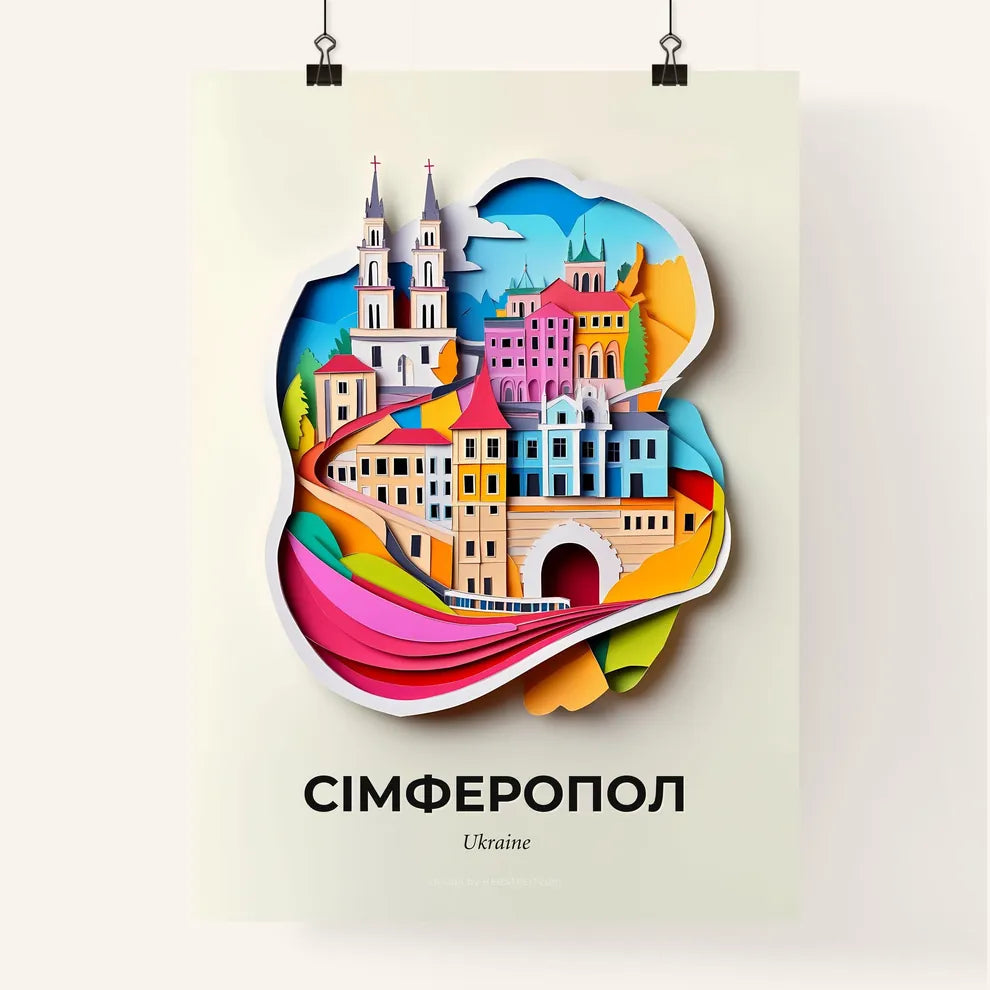 Vivid Simferopol, Ukraine, Colorful Poster