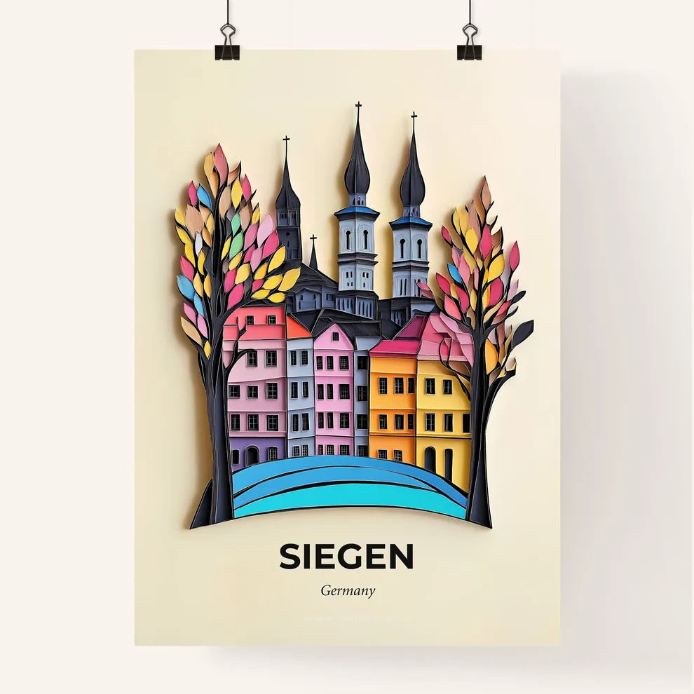 Vivid Siegen, Germany, Colorful Poster