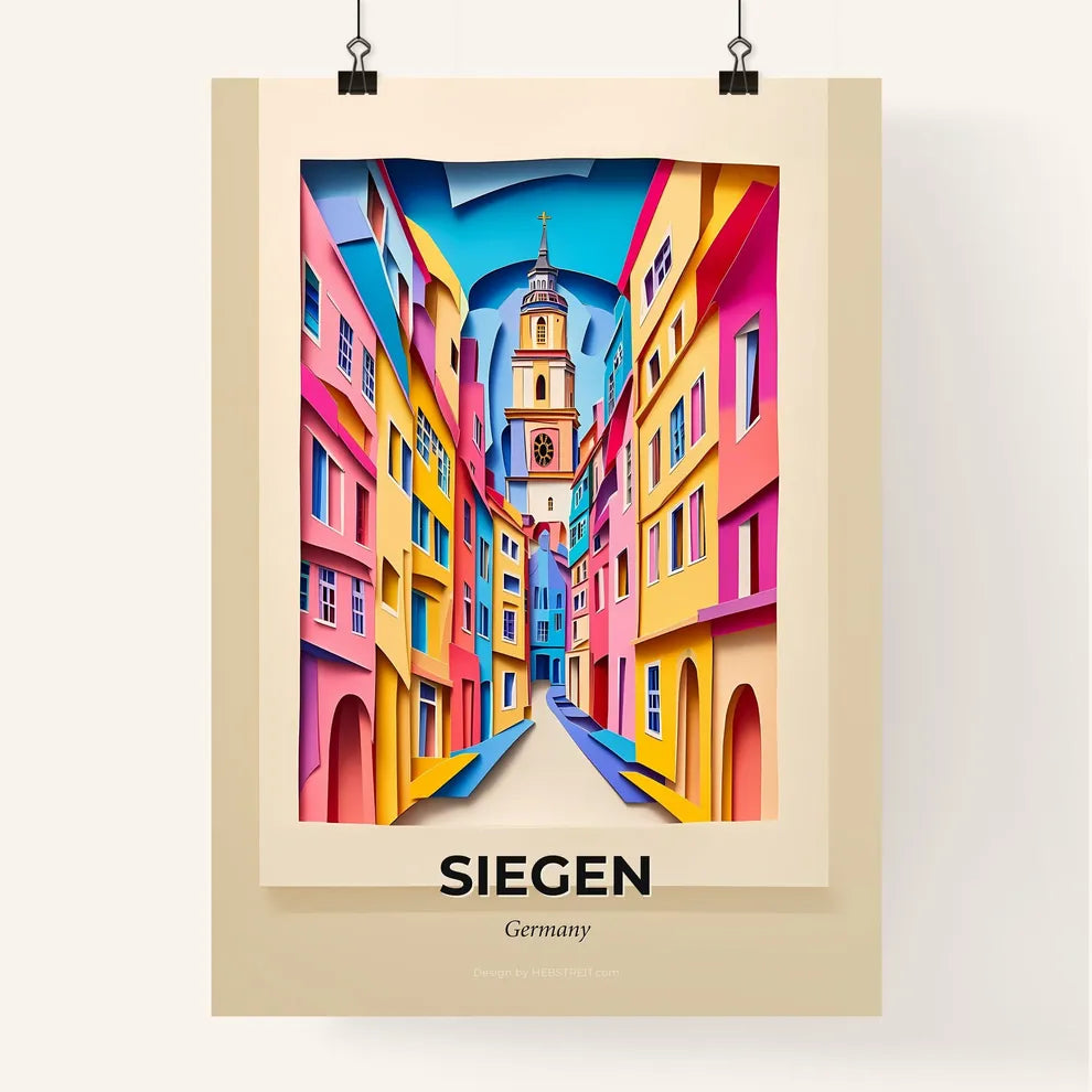 Vivid Siegen, Germany, Colorful Poster