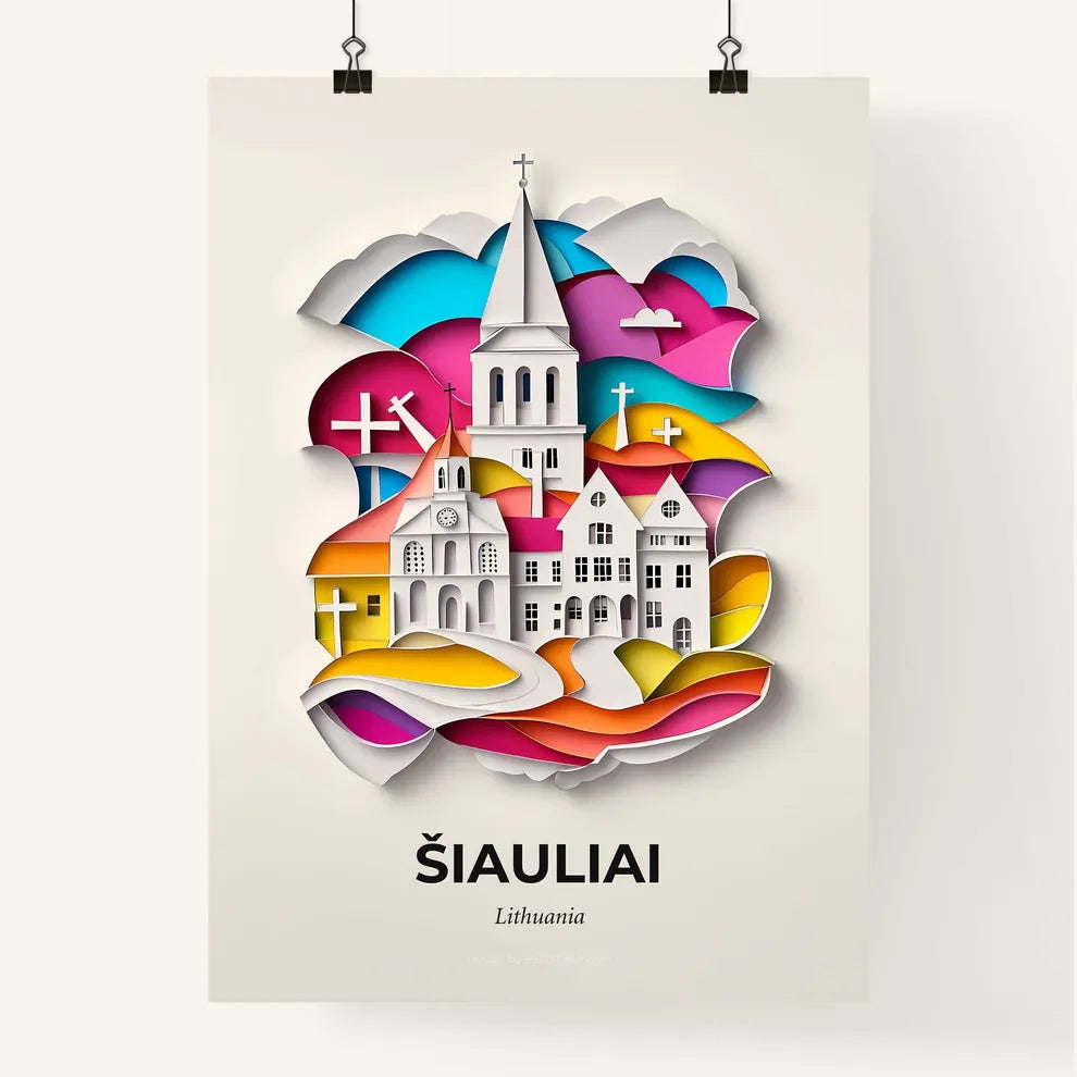 Vivid Šiauliai, Lithuania, Colorful Poster