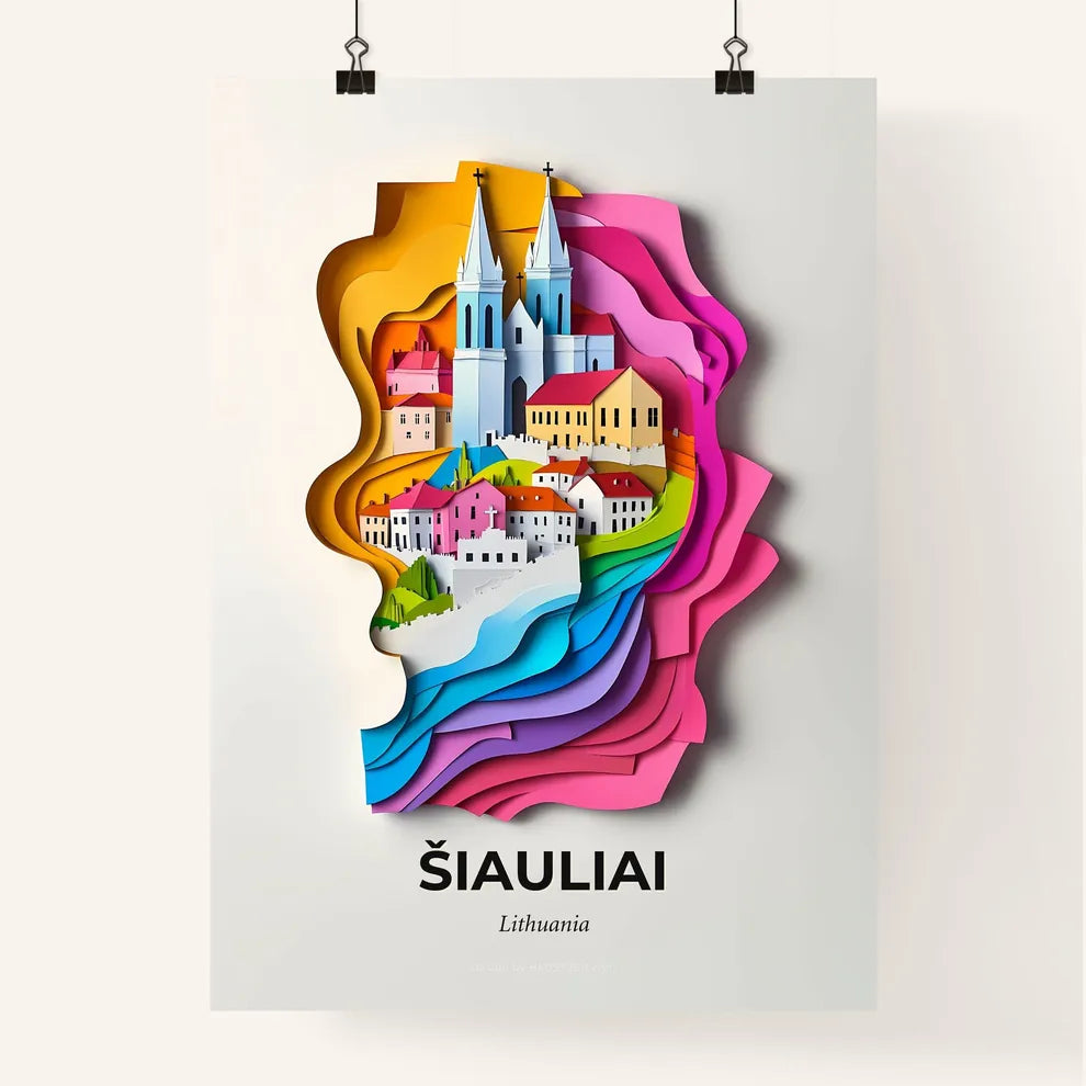 Vivid Šiauliai, Lithuania, Colorful Poster