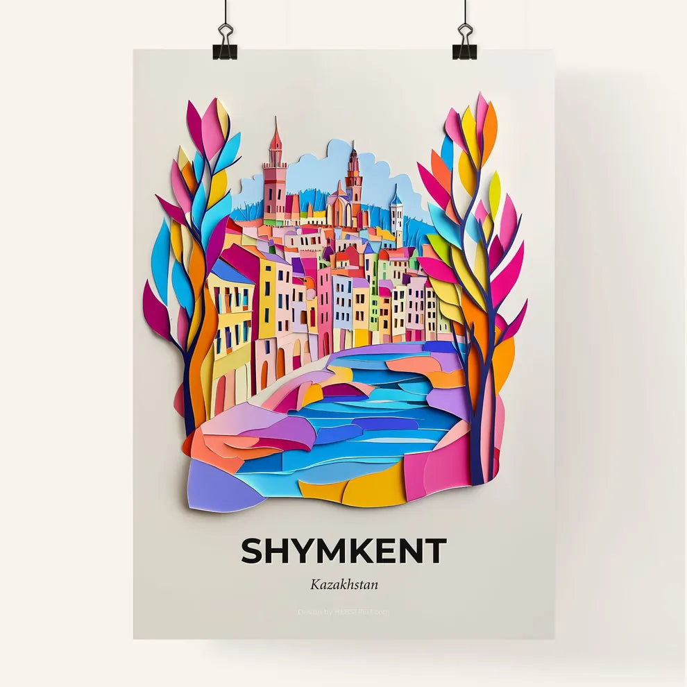 Vivid Shymkent, Kazakhstan, Colorful Poster