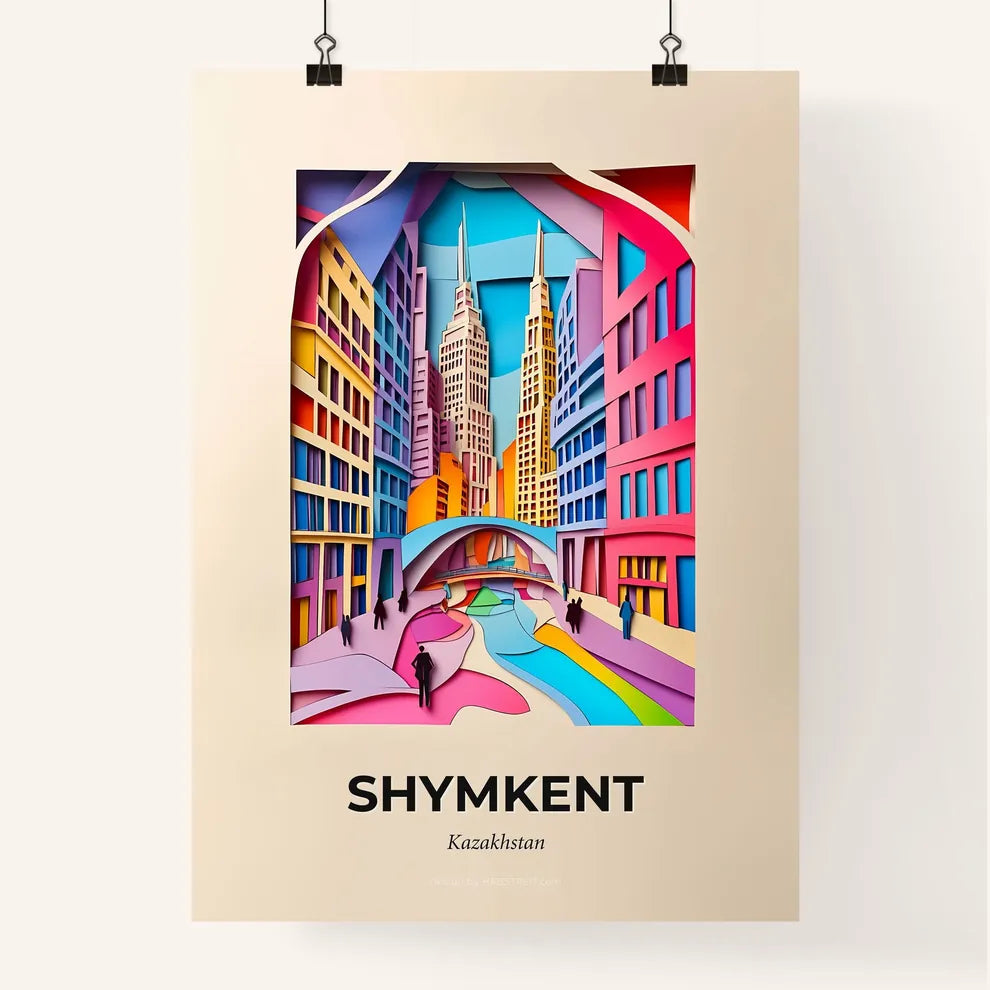 Vivid Shymkent, Kazakhstan, Colorful Poster
