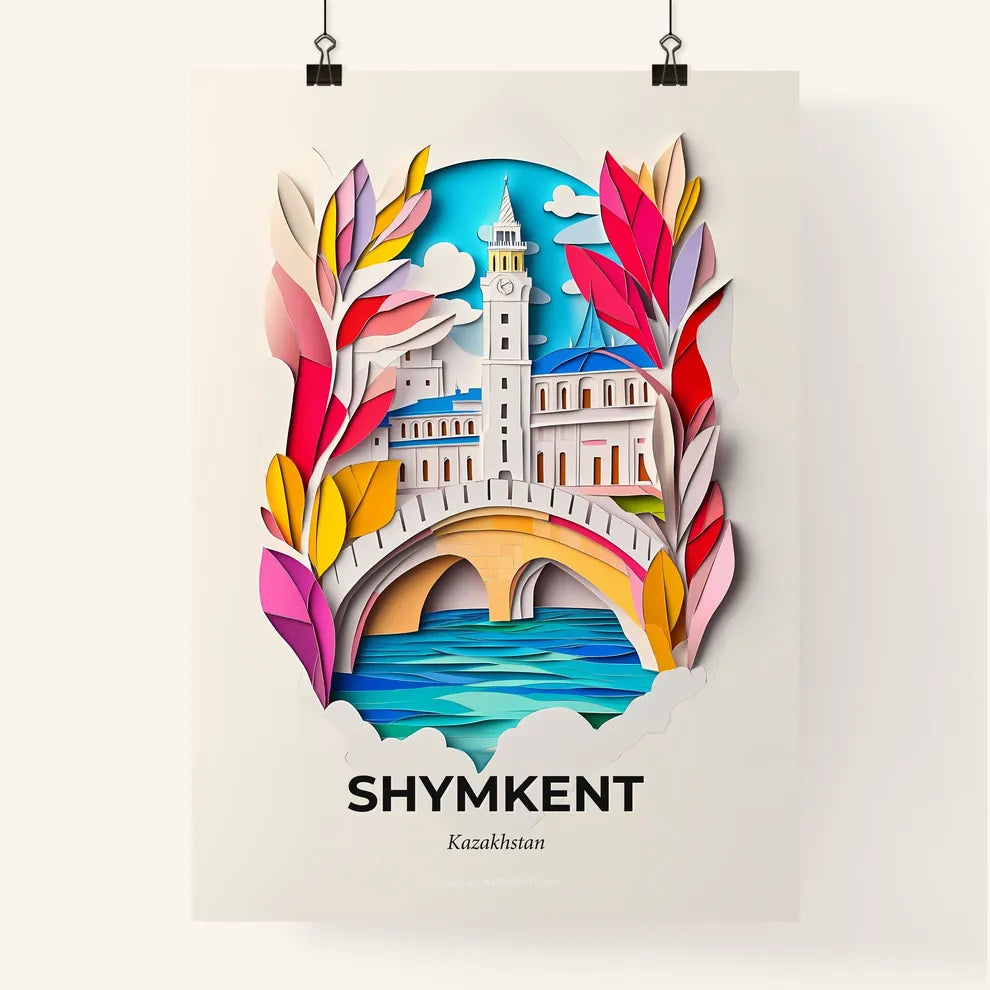 Vivid Shymkent, Kazakhstan, Colorful Poster