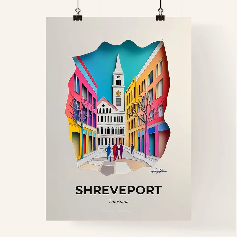 Vivid Shreveport, Louisiana, Colorful Poster