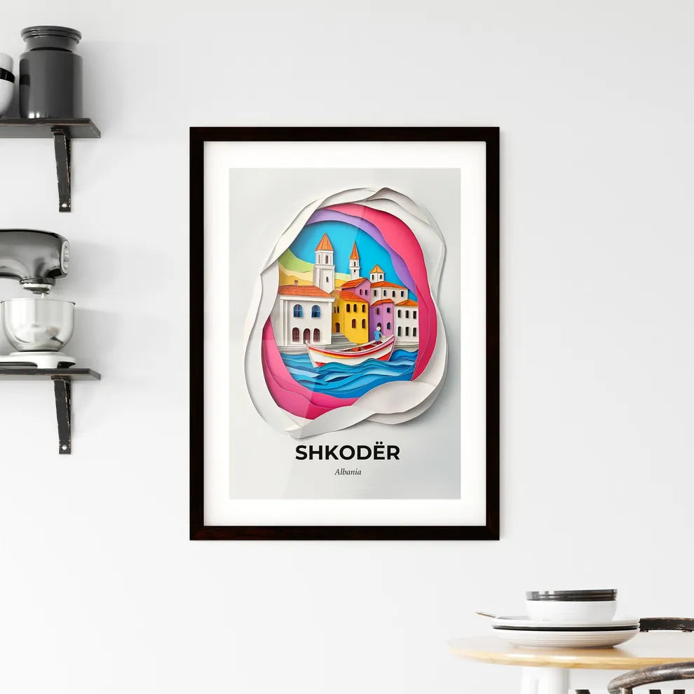 Vivid Shkodër, Albania, Framed Wall Art