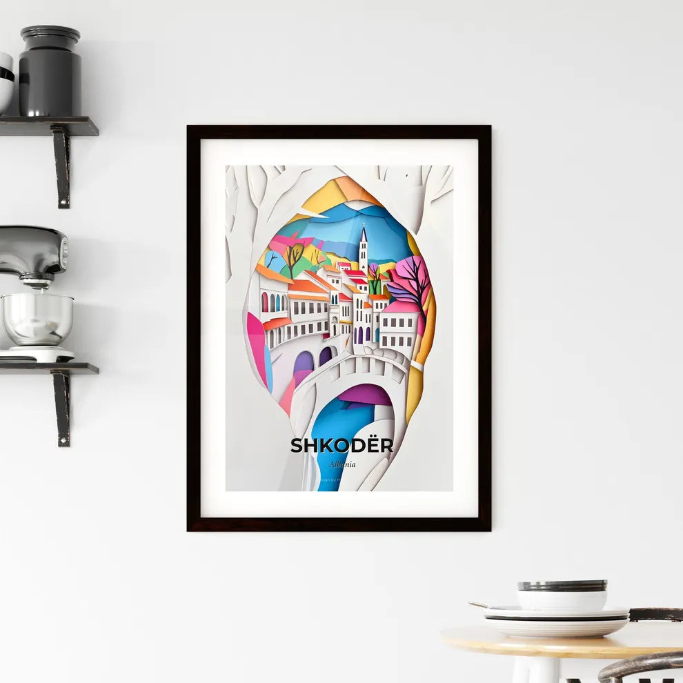 Vivid Shkodër, Albania, Framed Wall Art