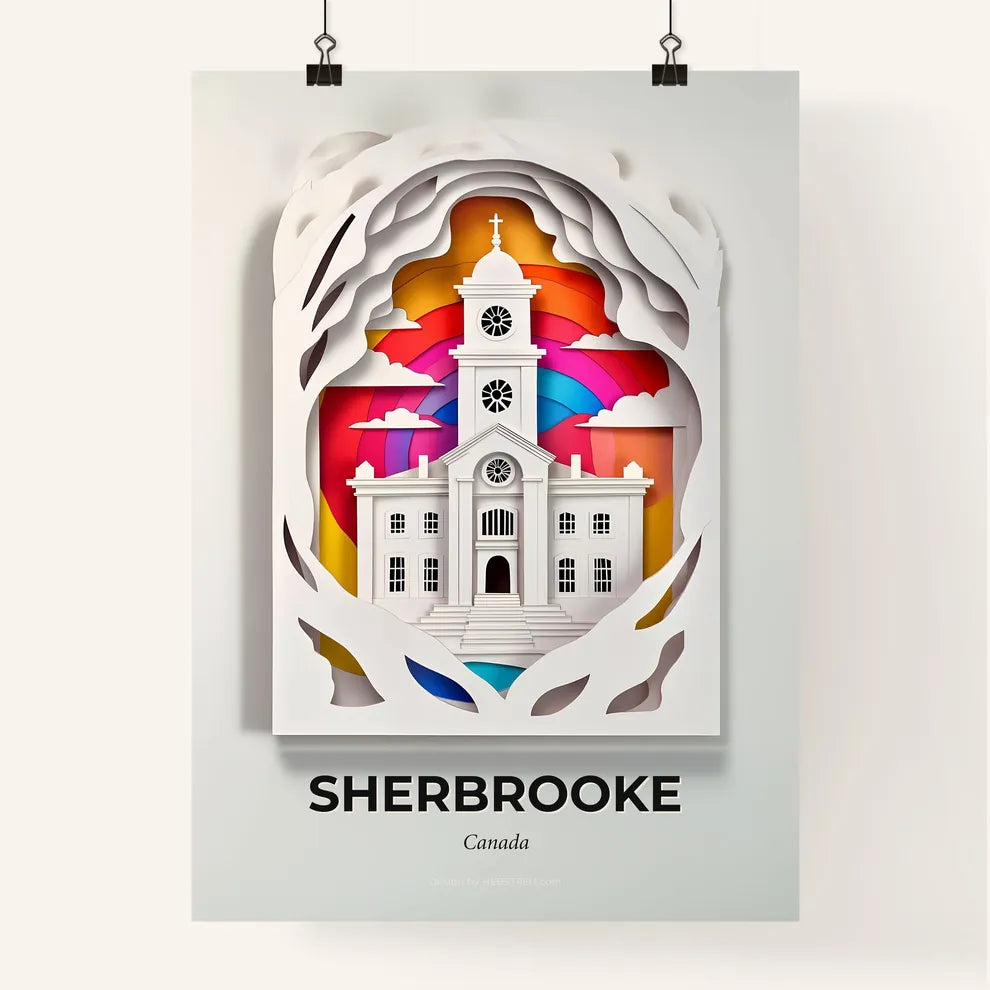 Vivid Sherbrooke, Canada, Colorful Poster