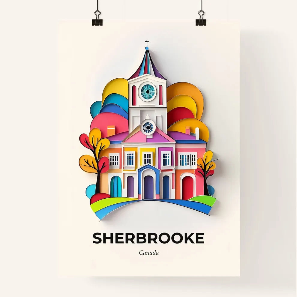 Vivid Sherbrooke, Canada, Colorful Poster