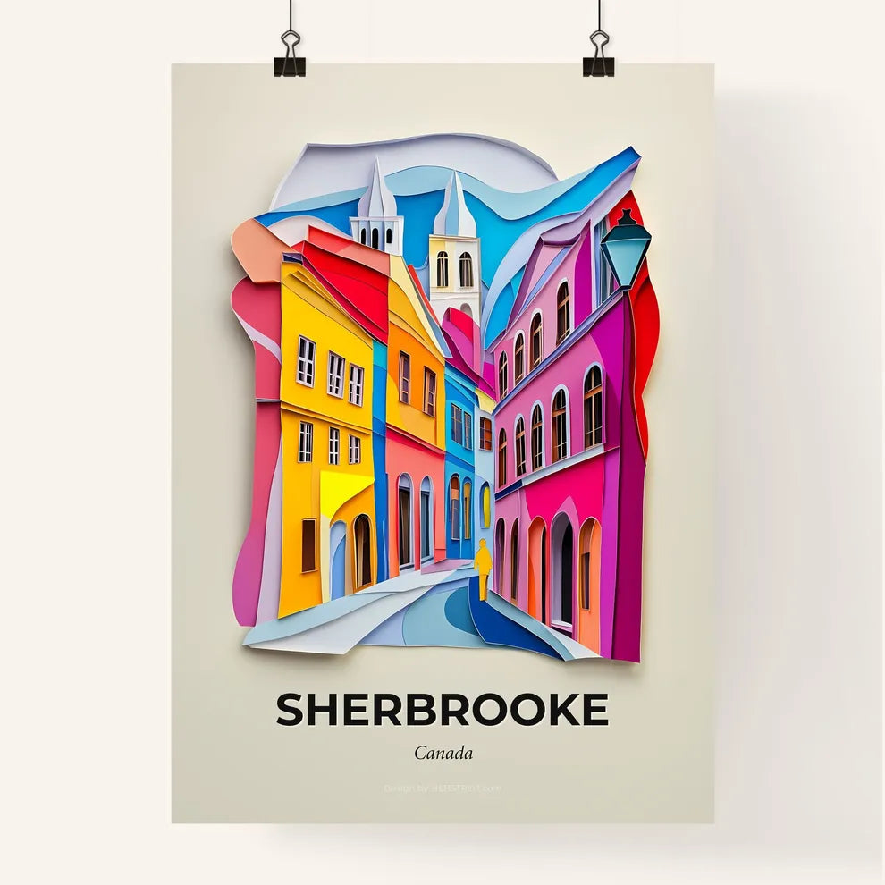 Vivid Sherbrooke, Canada, Colorful Poster