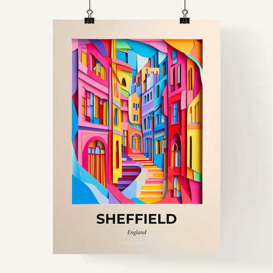 Vivid Sheffield, England, Colorful Poster