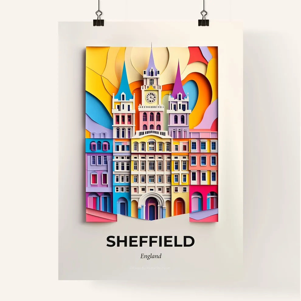 Vivid Sheffield, England, Colorful Poster