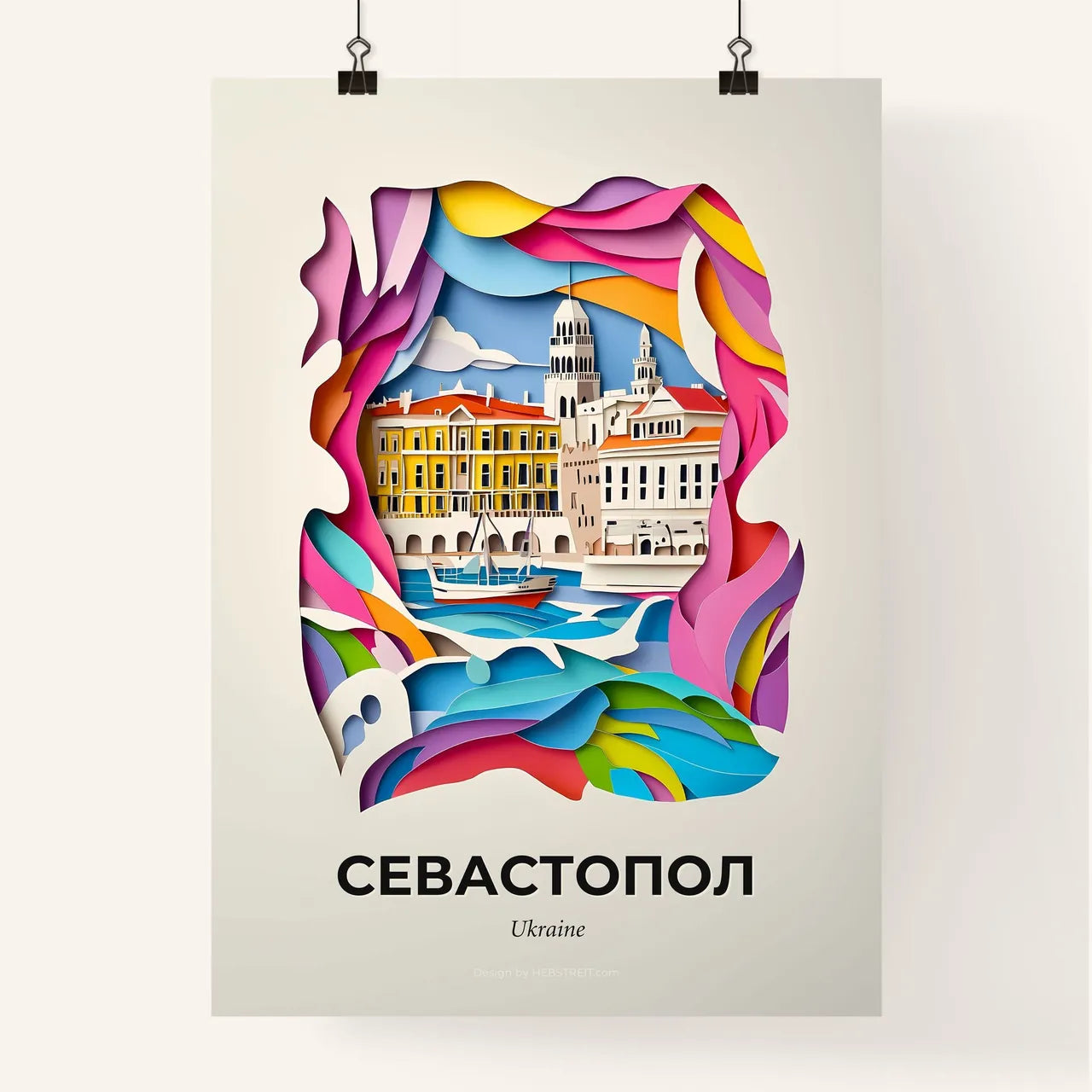 Vivid Sevastopol, Ukraine, Colorful Poster