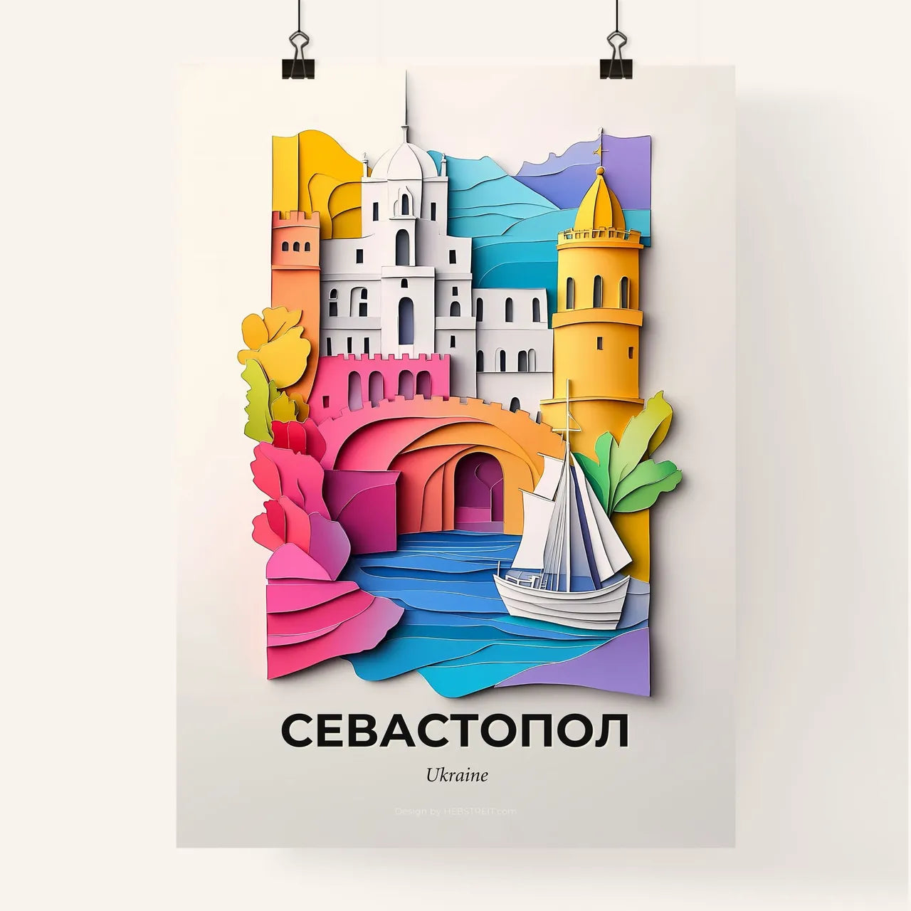 Vivid Sevastopol, Ukraine, Colorful Poster