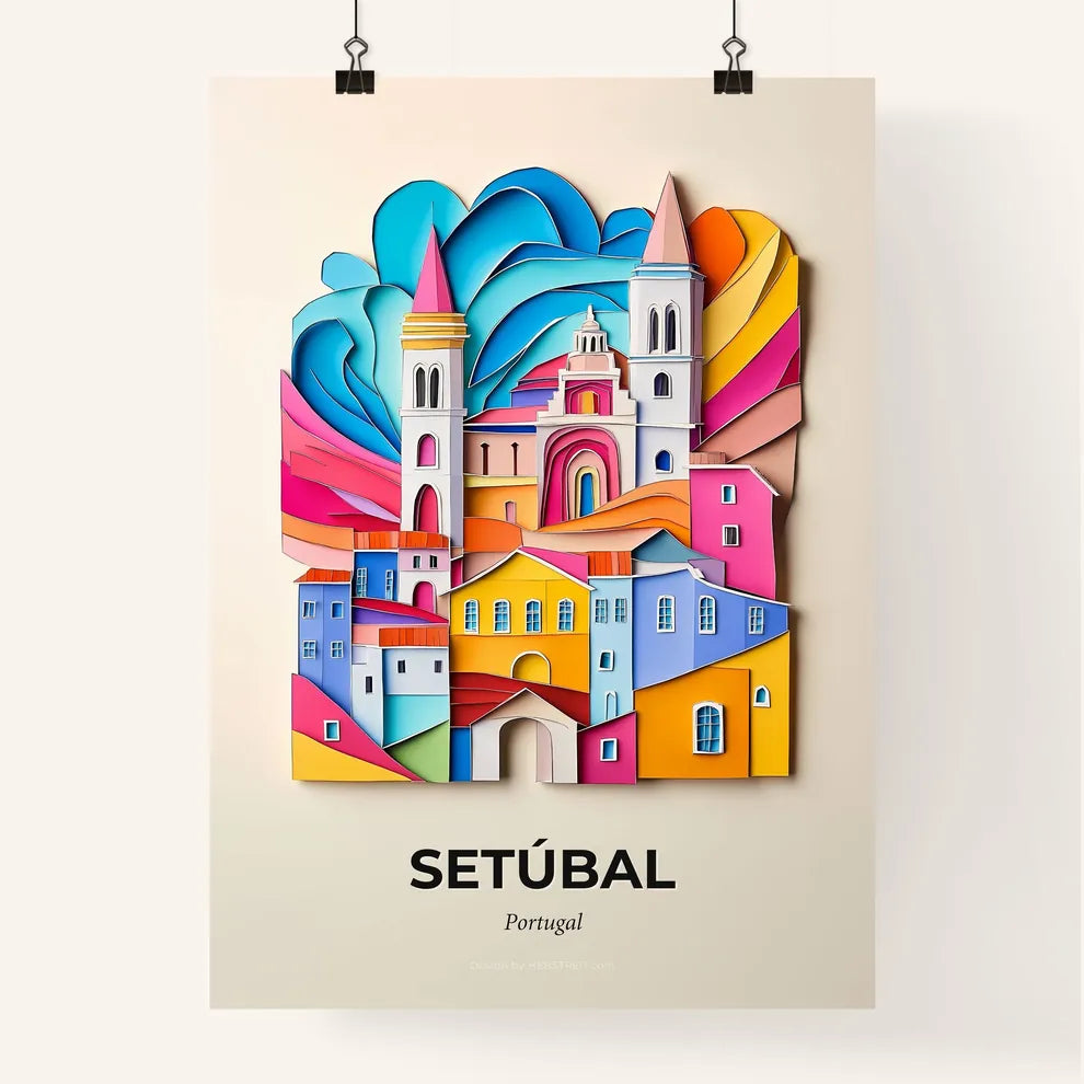 Vivid Setúbal, Portugal, Colorful Poster