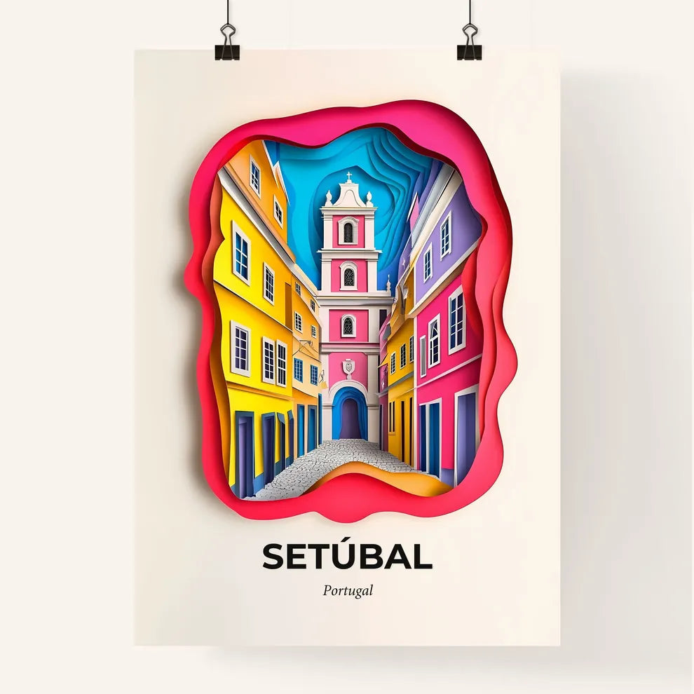 Vivid Setúbal, Portugal, Colorful Poster