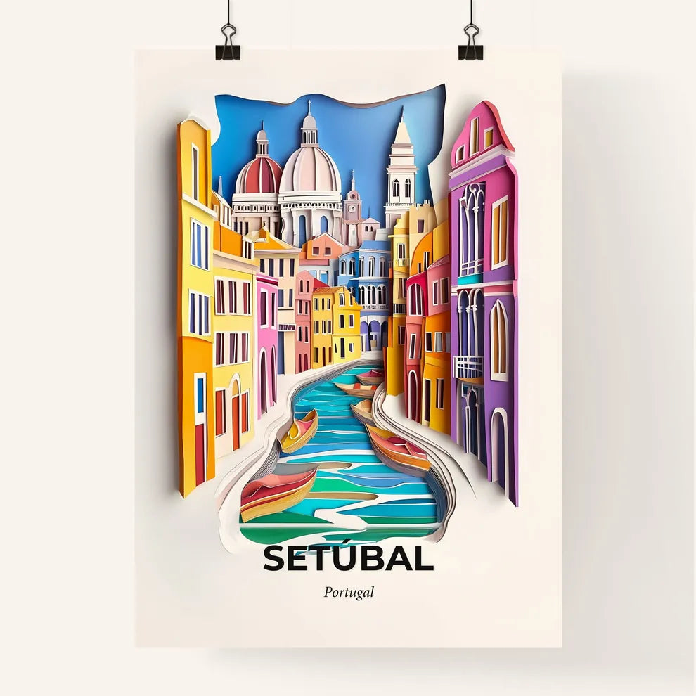Vivid Setúbal, Portugal, Colorful Poster