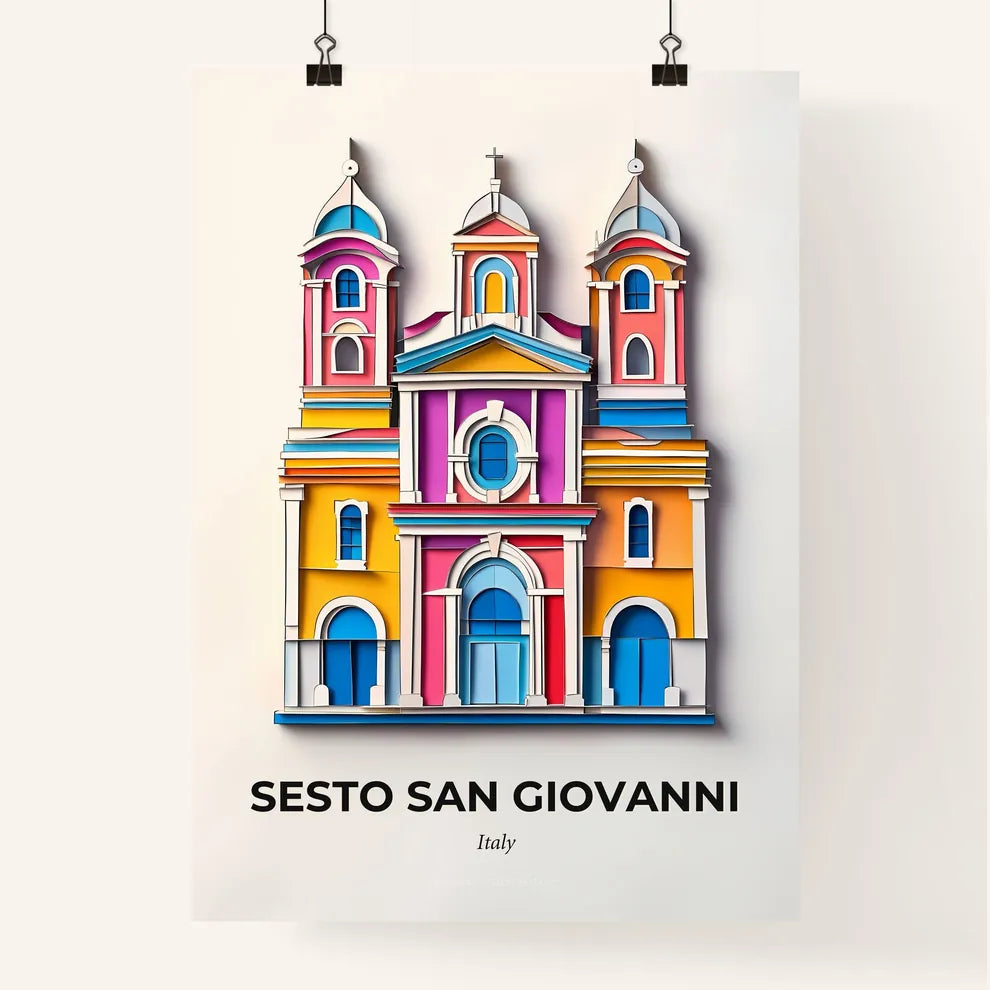 Vivid Sesto San Giovanni, Italy, Colorful Poster