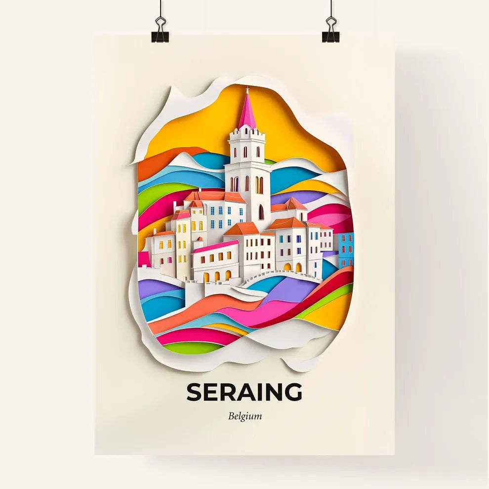 Vivid Seraing, Belgium, Colorful Poster