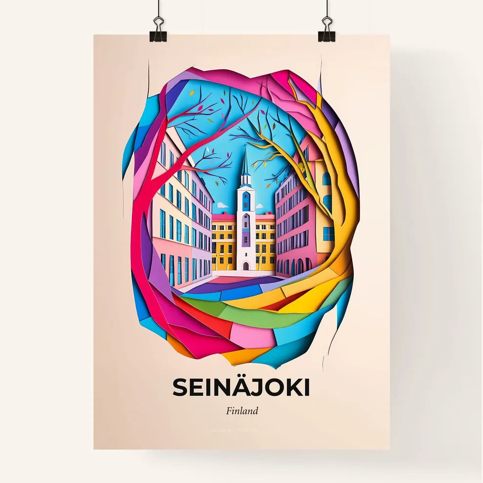 Vivid Seinäjoki, Finland, Colorful Poster