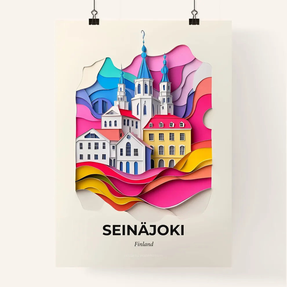 Vivid Seinäjoki, Finland, Colorful Poster