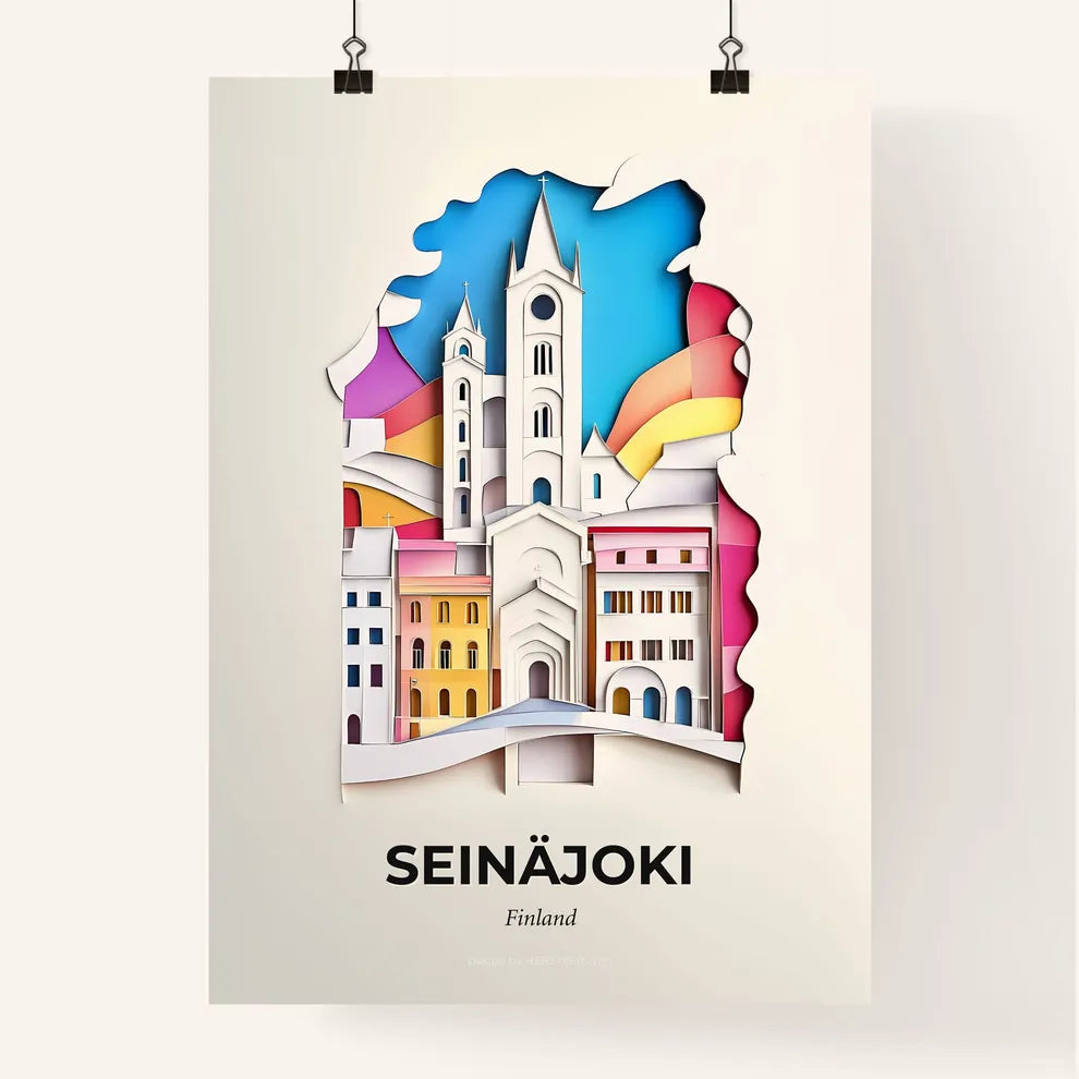 Vivid Seinäjoki, Finland, Colorful Poster