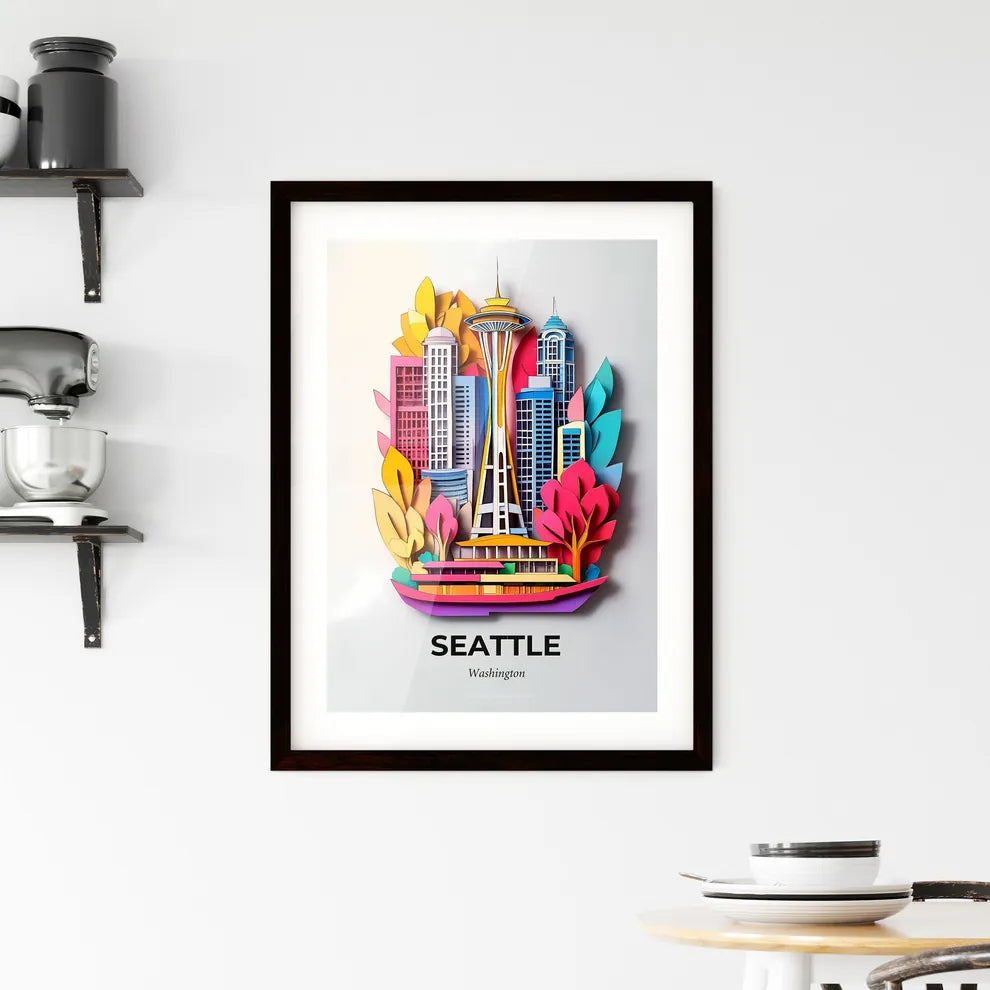Vivid Seattle, Washington, Framed Wall Art