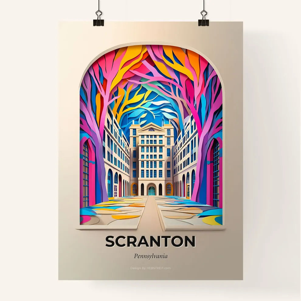Vivid Scranton, Pennsylvania, Colorful Poster