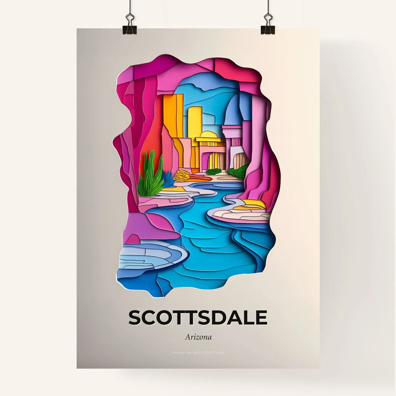 Vivid Scottsdale, Arizona, Colorful Poster