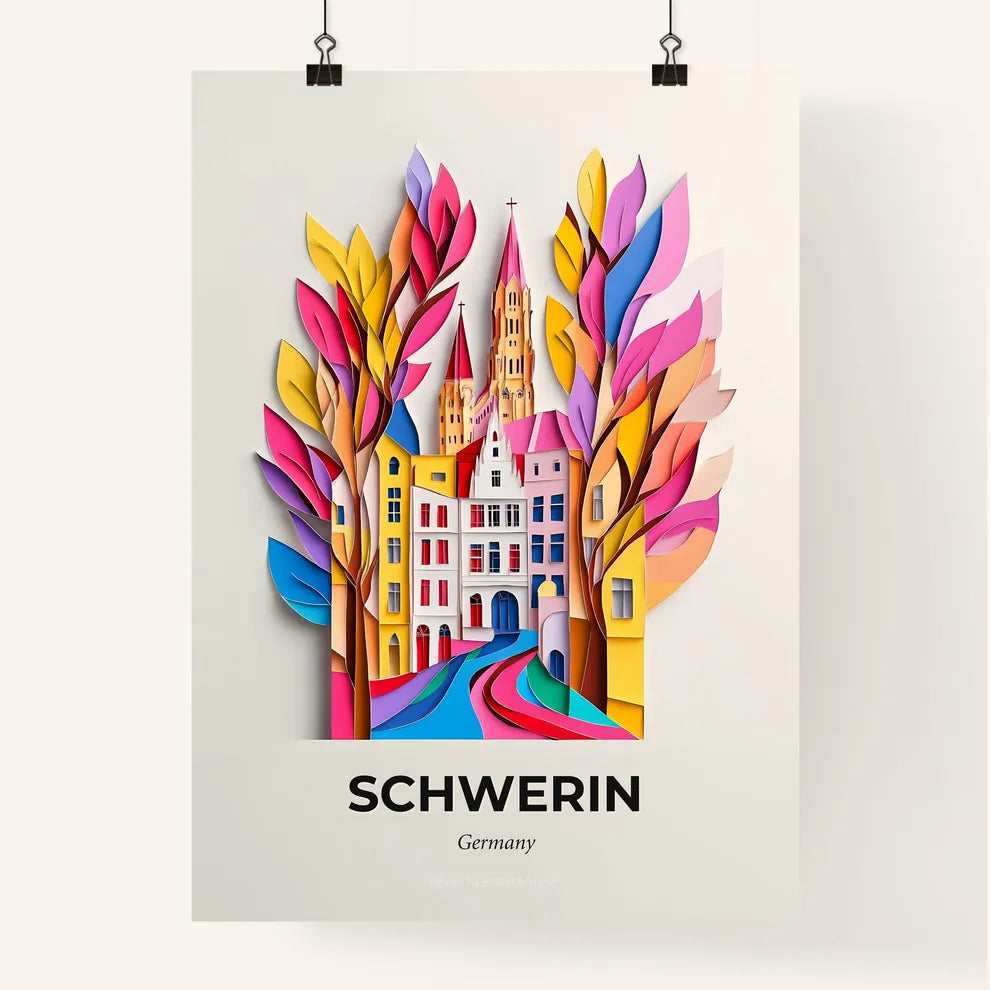 Vivid Schwerin, Germany, Colorful Poster