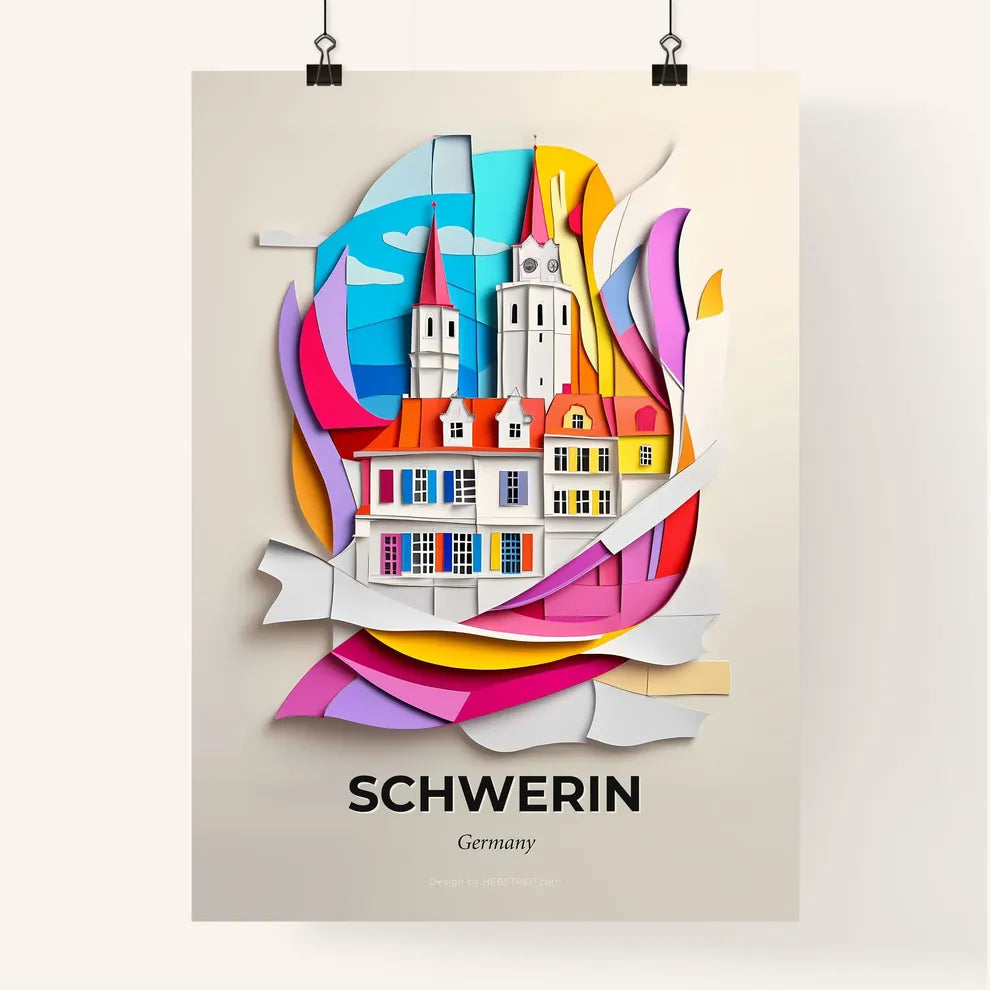 Vivid Schwerin, Germany, Colorful Poster