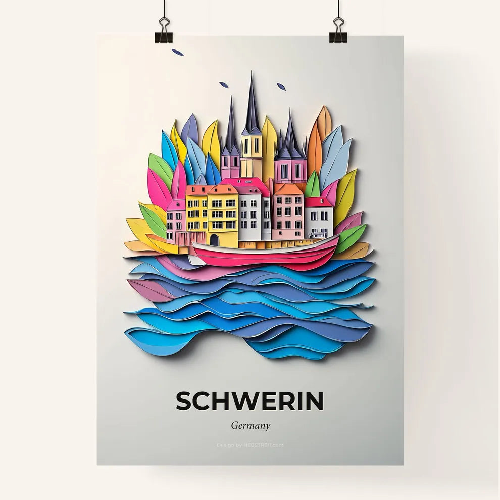 Vivid Schwerin, Germany, Colorful Poster