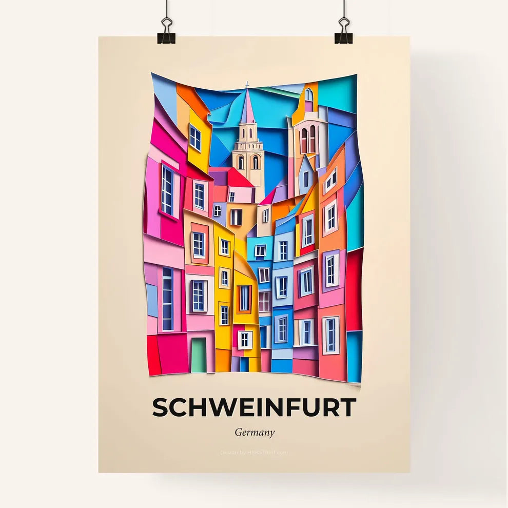Vivid Schweinfurt, Germany, Colorful Poster