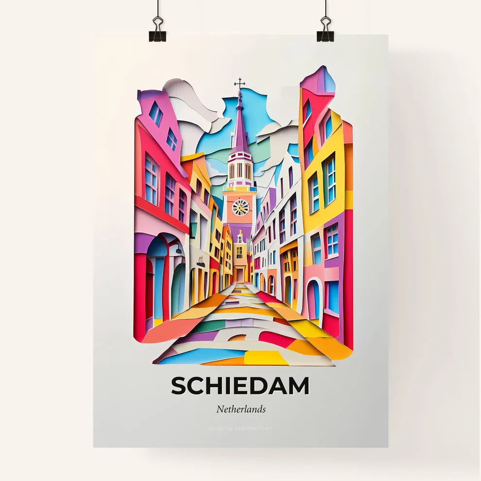 Vivid Schiedam, Netherlands, Colorful Poster