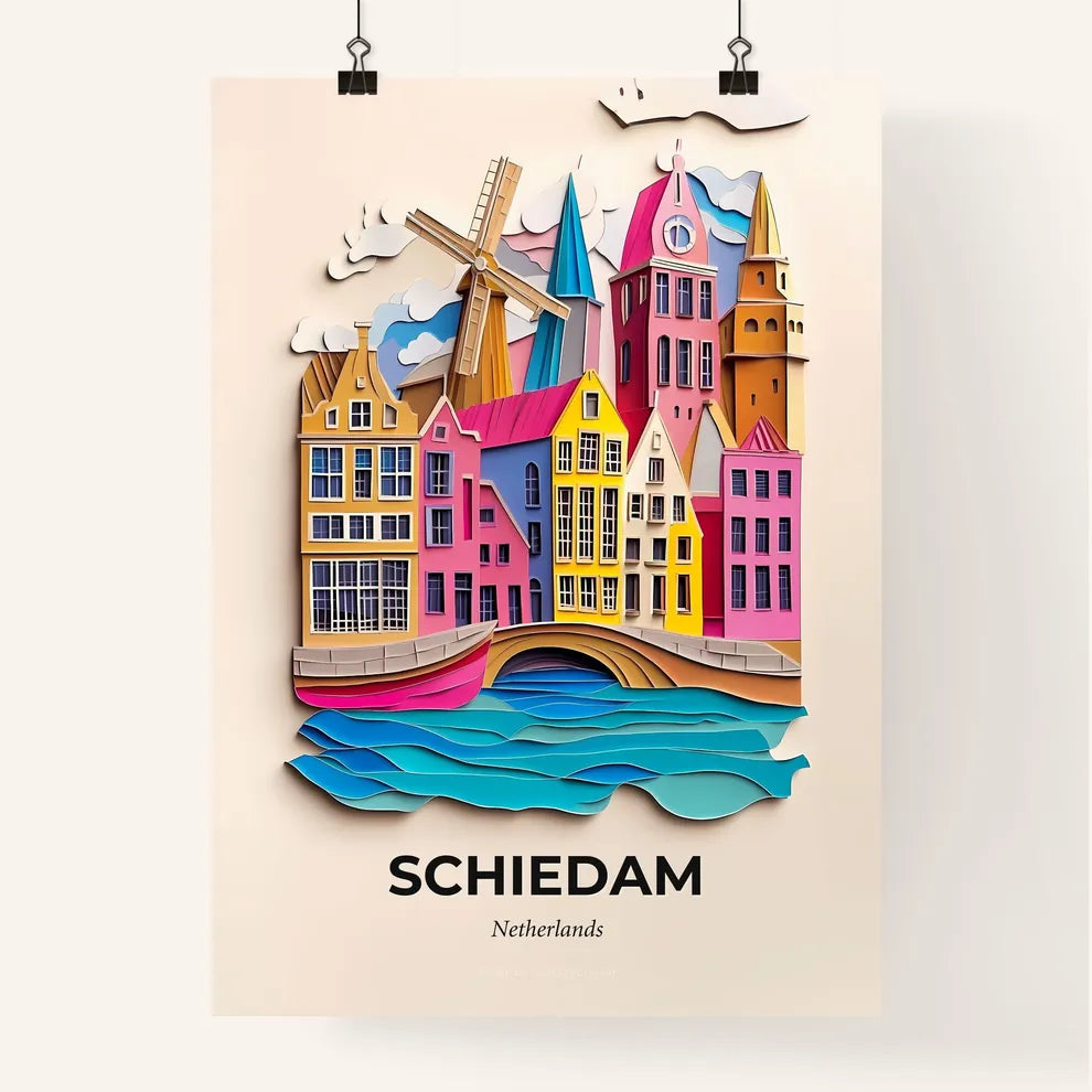 Vivid Schiedam, Netherlands, Colorful Poster
