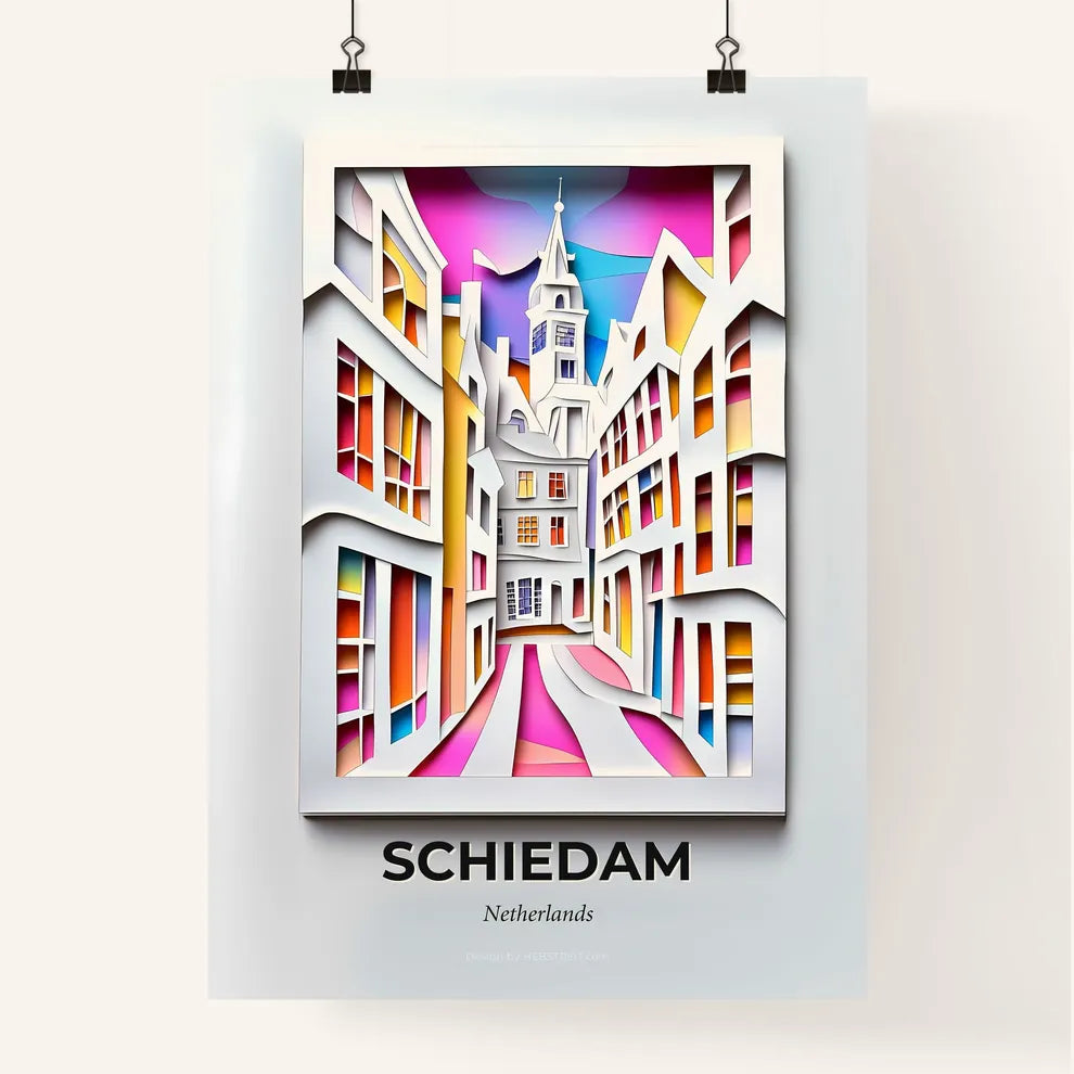 Vivid Schiedam, Netherlands, Colorful Poster