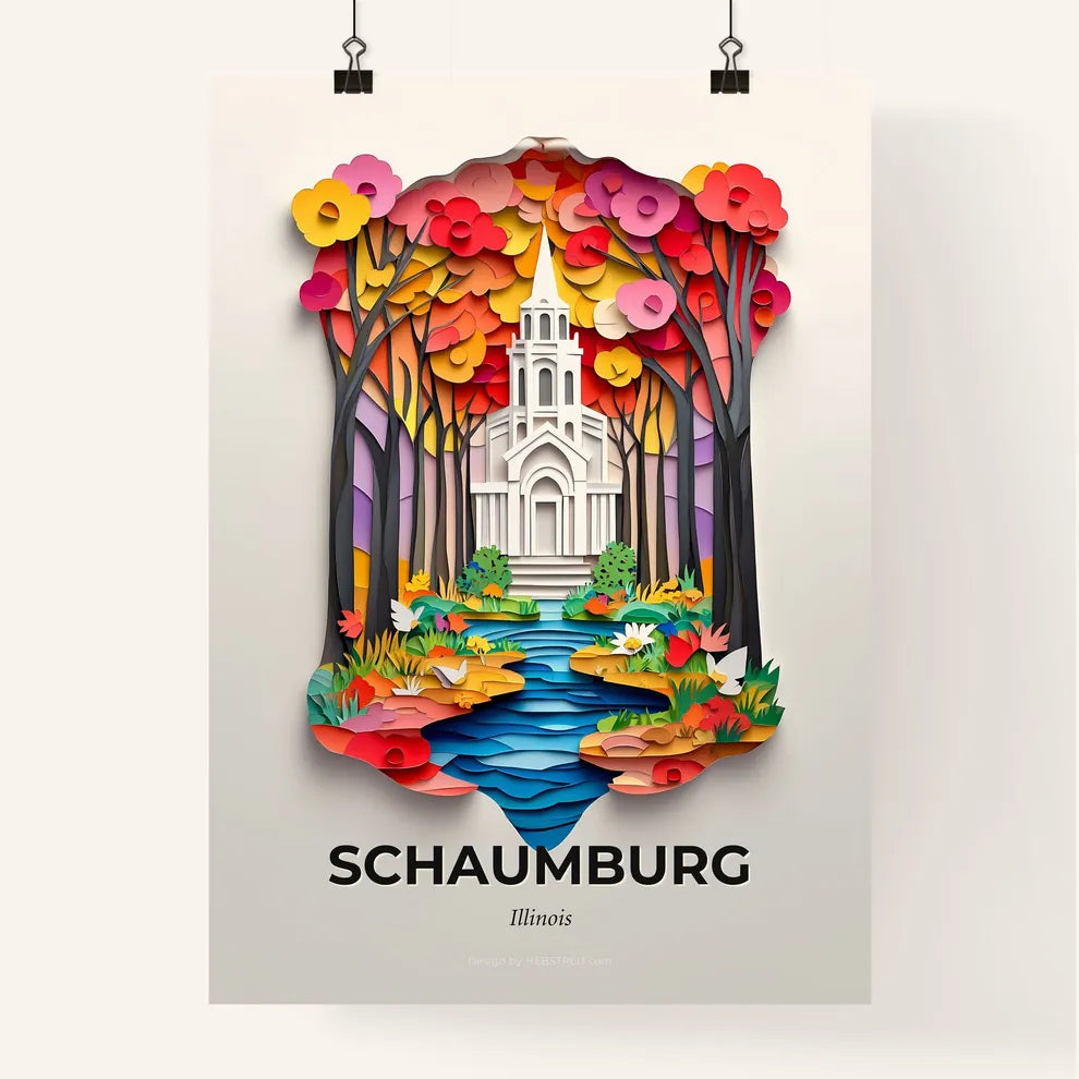 Vivid Schaumburg, Illinois, Colorful Poster