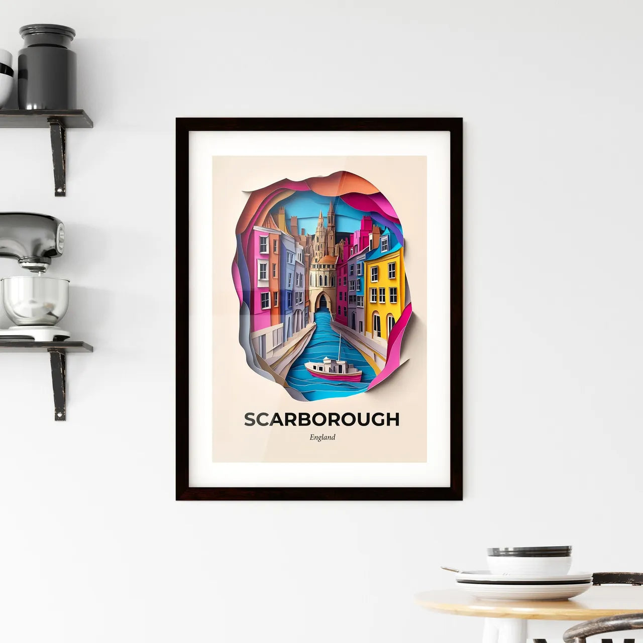 Vivid Scarborough, England, Framed Wall Art